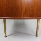 William watting wallnut & brass sideboard for fristho, 1955, denmark