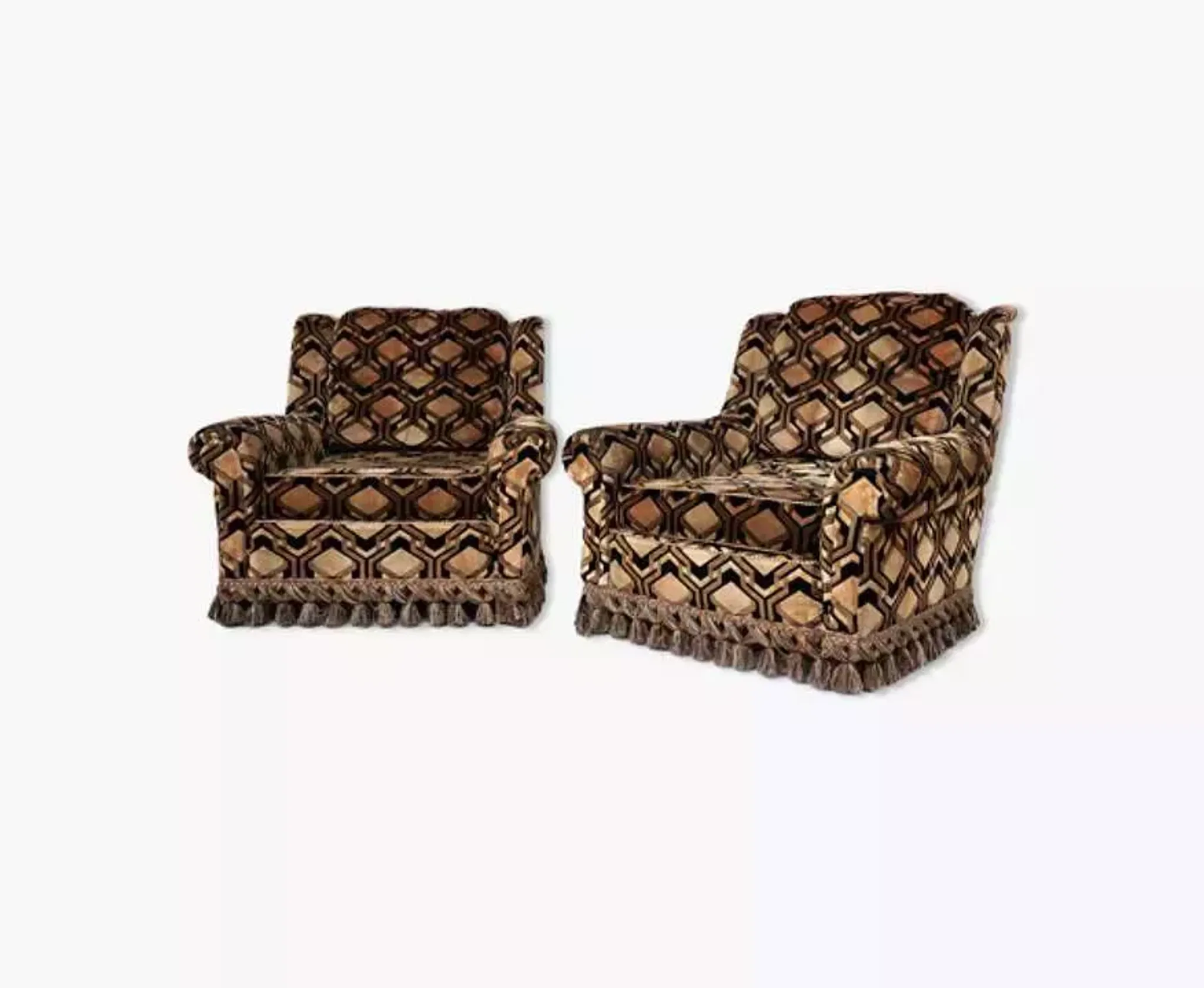 Set of 2 fabric armchairs
