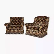 Set of 2 fabric armchairs