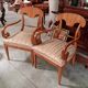 Pair of Biedermeier armchairs in light wood – 19th century