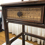 Rattan dressing table with her stool