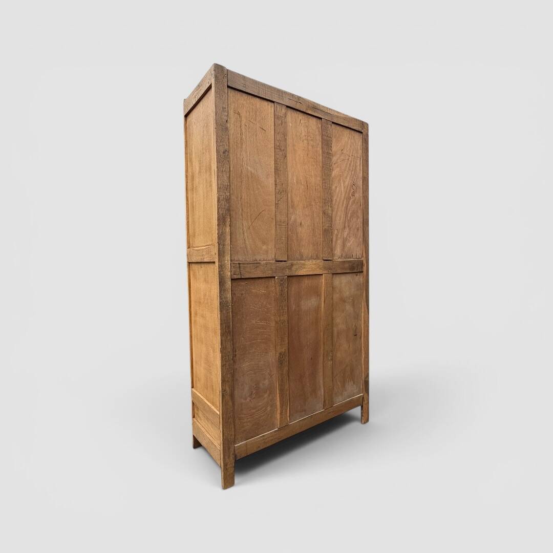 Armoire parisienne vitres biseautées chêne blond art déco 1930