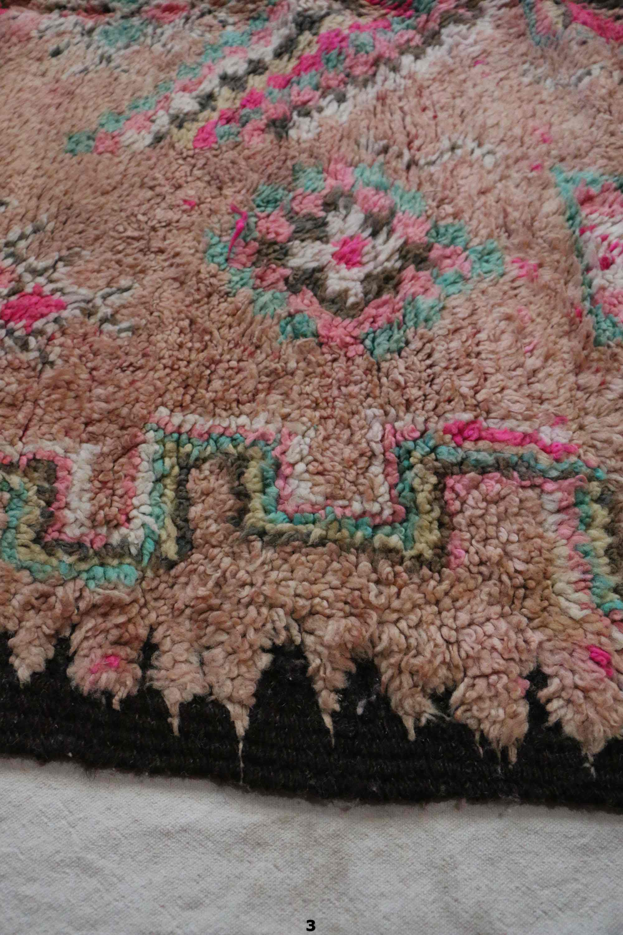 Tapis marocain rose - 149 x 348 cm
