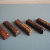 terracotta knife rests vintage table art set holders