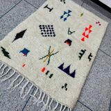 Custom white rug - colorful Beni Ourain rug 250/150cm