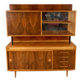 Buffet vintage avec table escamotable, années 1960, Tchécoslovaquie