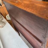 Ancien bureau dos d’âne pente marqueterie