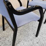 Set of 4 vintage Italian armchairs from the 80s