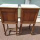 Lot de 2 table de chevet bois sculpté marbre blanc