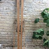 Vintage ski and old sticks