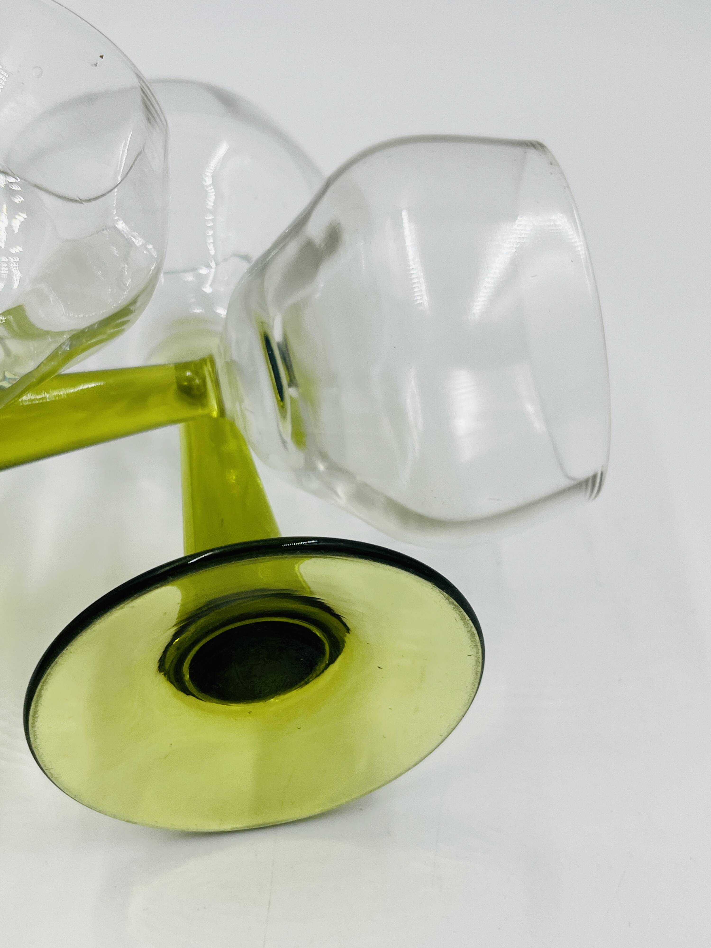 Lot de 3 verres à vin Roemer lisses