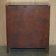 Vintage military commode FINE hardwood, brass and leather.