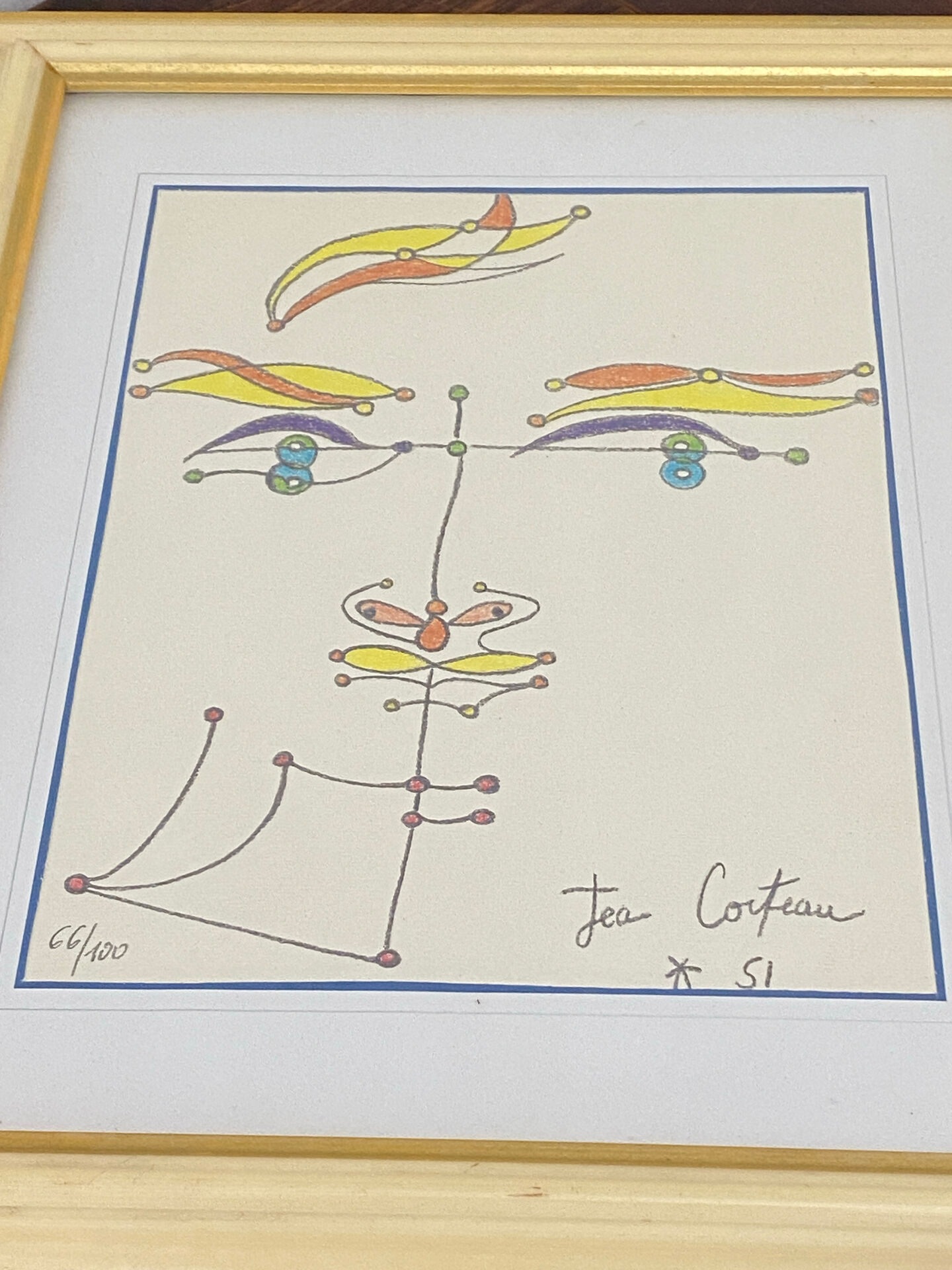 Lithographie Jean Cocteau