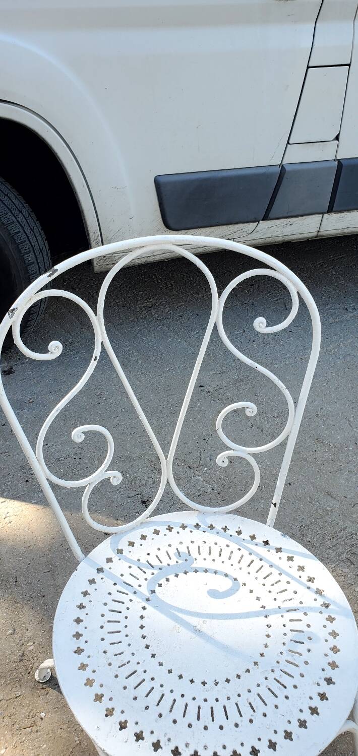 Wrought iron garden furniture