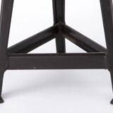 Rowac workshop stool, Tripod with solid beech top, 1950s