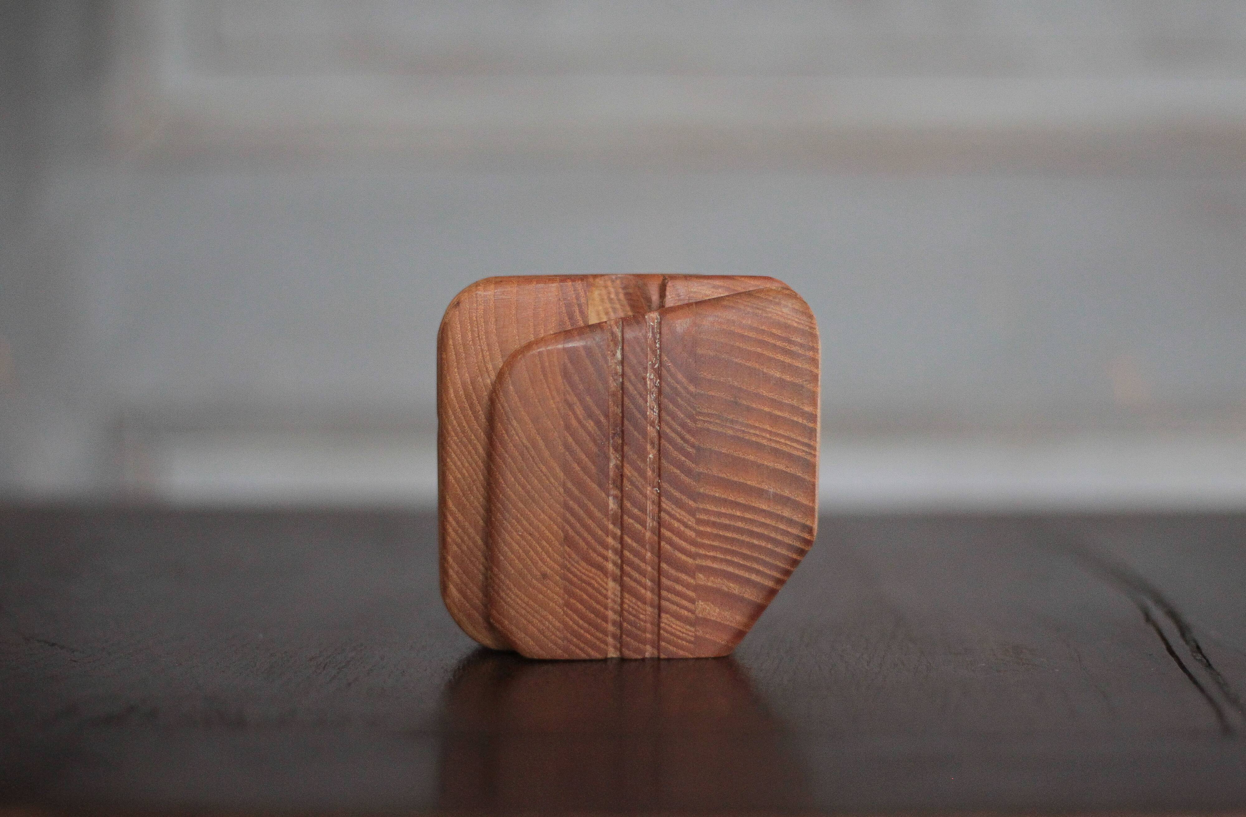 Accessoires fumeur bois signé Jacques Mauhin, nécessaire pour bureau