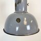 Industrial grey enamel hanging bauhaus lamp, 1930s