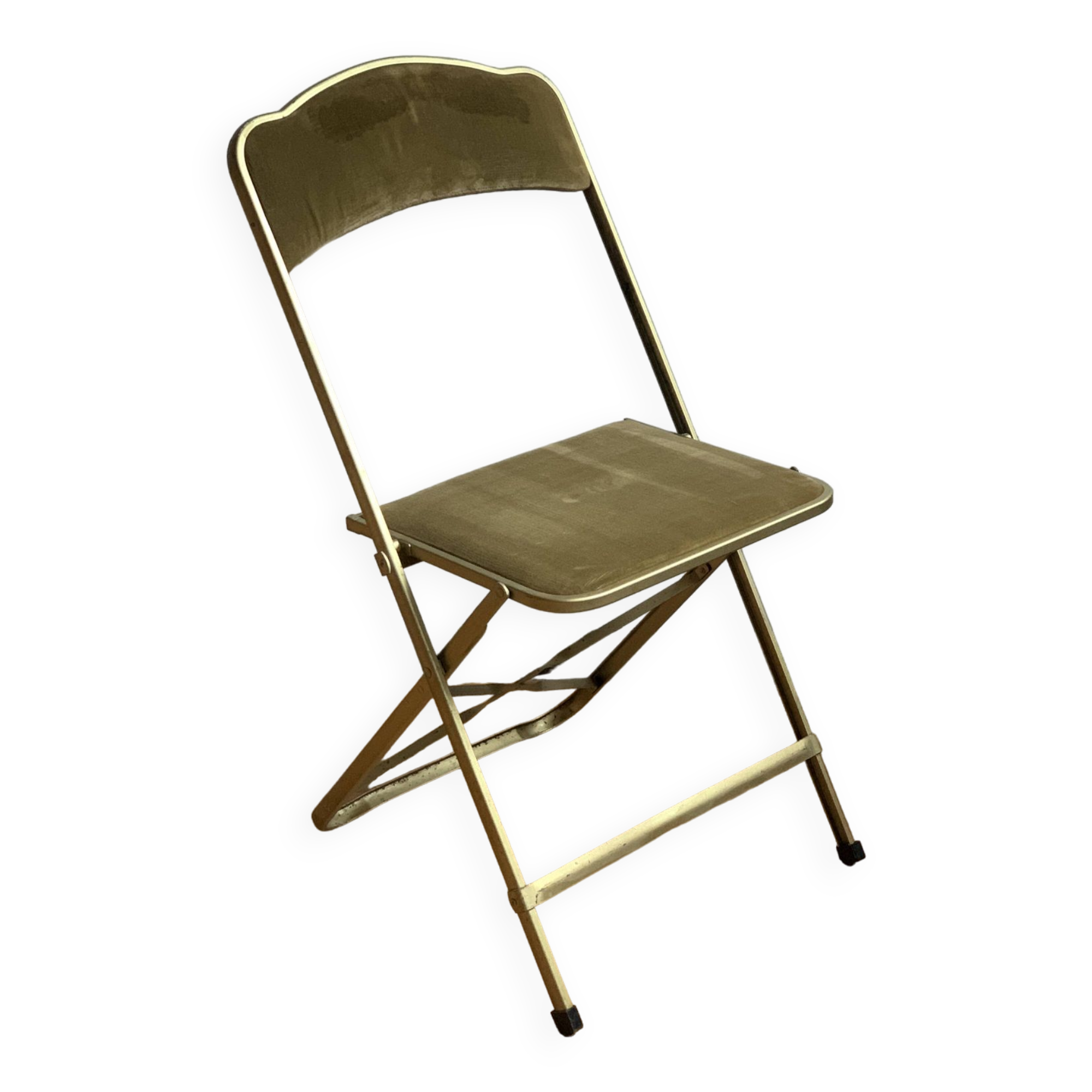 Velvet folding chair