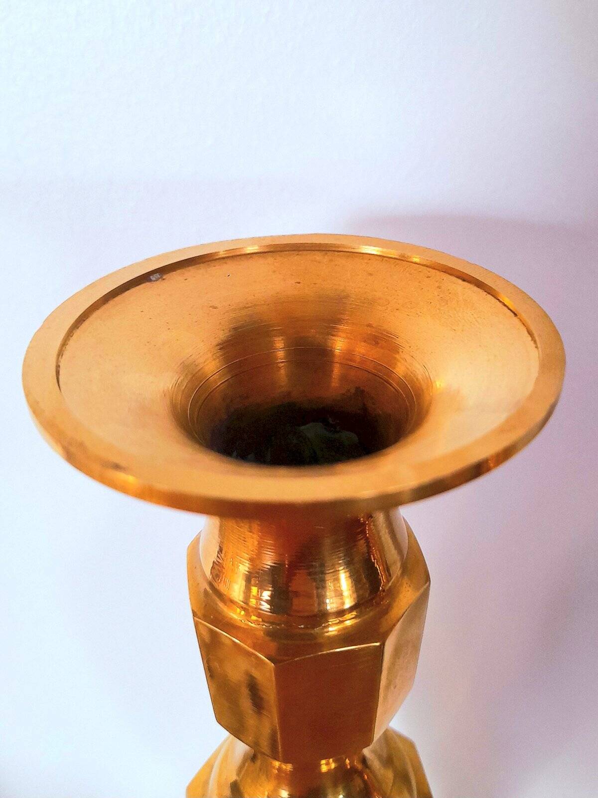 Pair of brass candlesticks