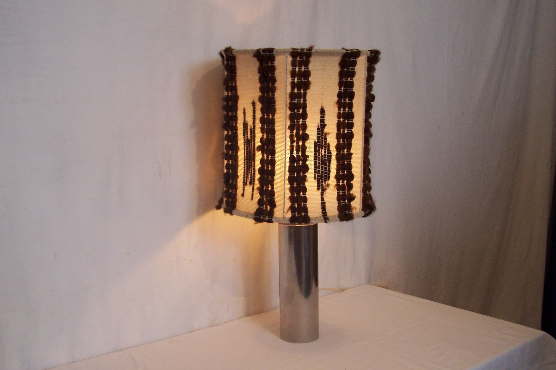 Stainless lamp - 70s