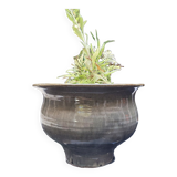 Enamelled stoneware planter