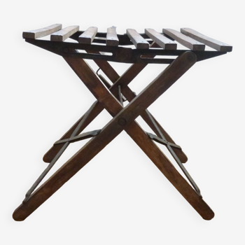 Old foldable stool with carrying handle