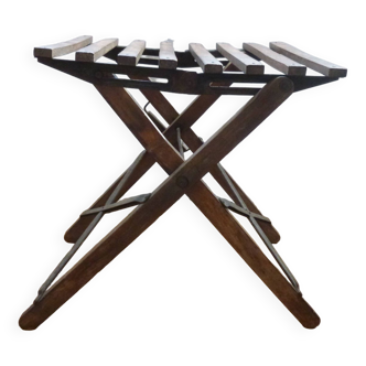 Old foldable stool with carrying handle