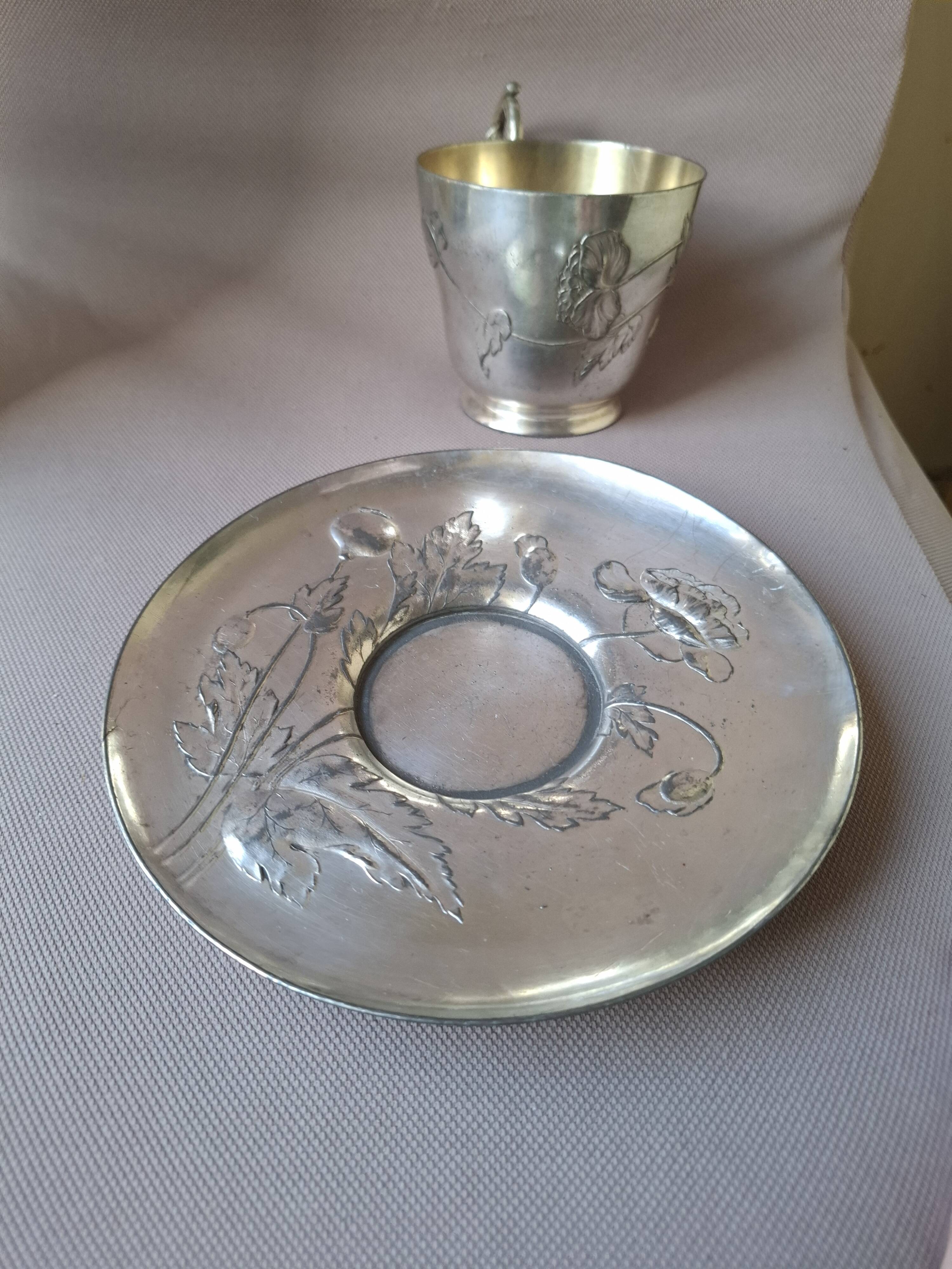 Gallia/Christofle silver-plated mug