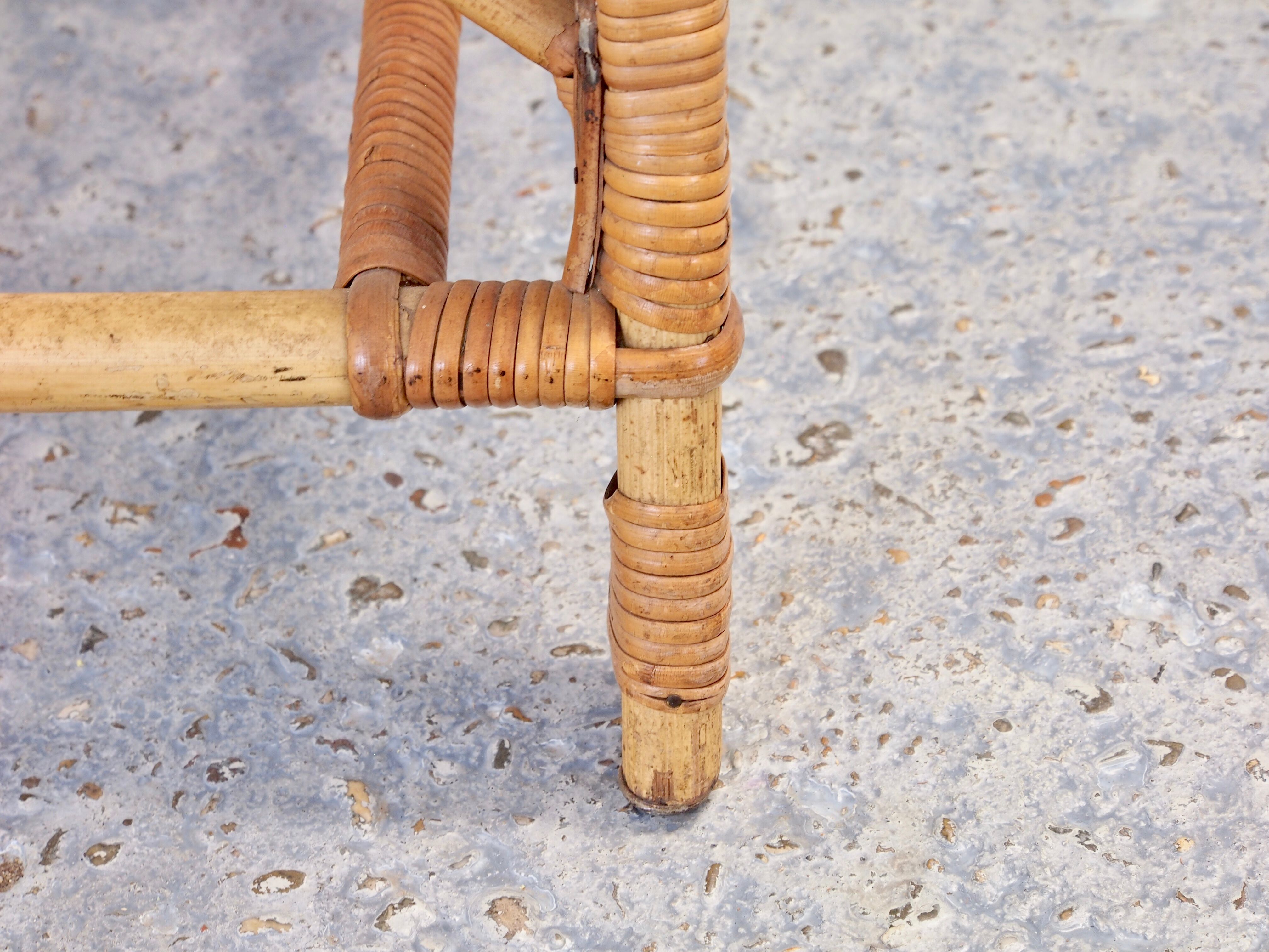 Vintage mid century rattan lounge set by Dirk Sliedregt for Rohe