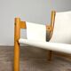 Safari armchair in white leather by Ibisco, Italian design, 1970s.