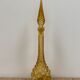 Italian Empoli carafe in amber bubbled glass