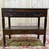 Dessert / Console in mahogany and marble in the Louis XVI style.