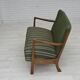 1960s, Danish 2-seater sofa, furniture wool, beech wood, original.