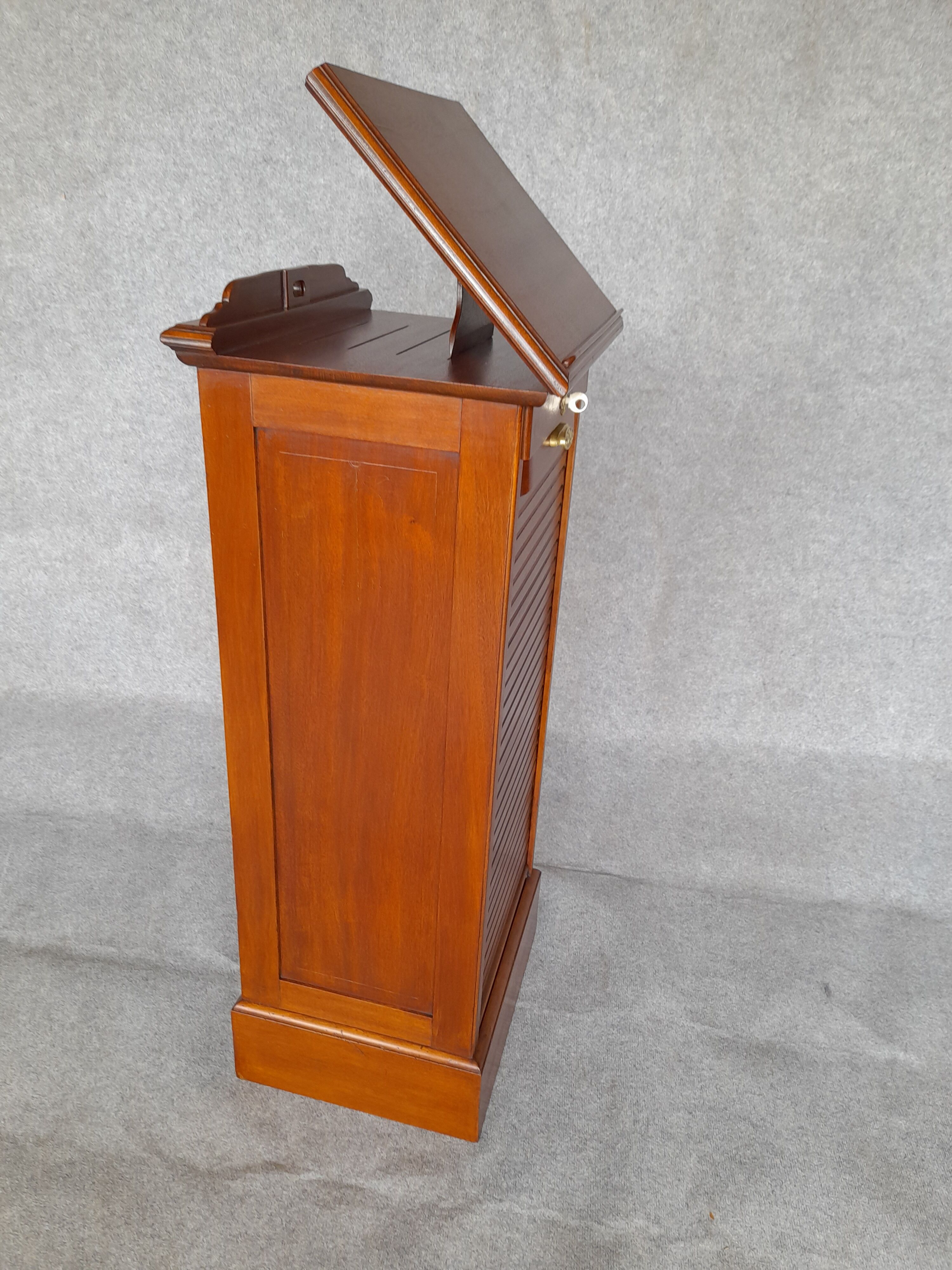Filing cabinet with curtain and art nouveau desk
