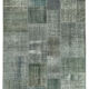 Hand-Knotted Turkish Vintage 171 cm x 242 cm Grey Patchwork Rug