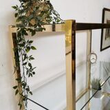 Shelf vintage brass gilded design 1970