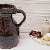 Glazed stoneware pitcher