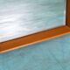 Wooden Japandi Scandinavian mirror from the 70s, minimalist mirror.