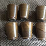 Series of 6 sandstone cups