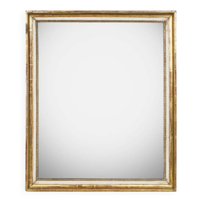 Miroir rectangulaire français du XIXe siècle en bois doré