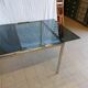 Table vintage extensible verre teinté et chrome Milo Baughman - Années 70