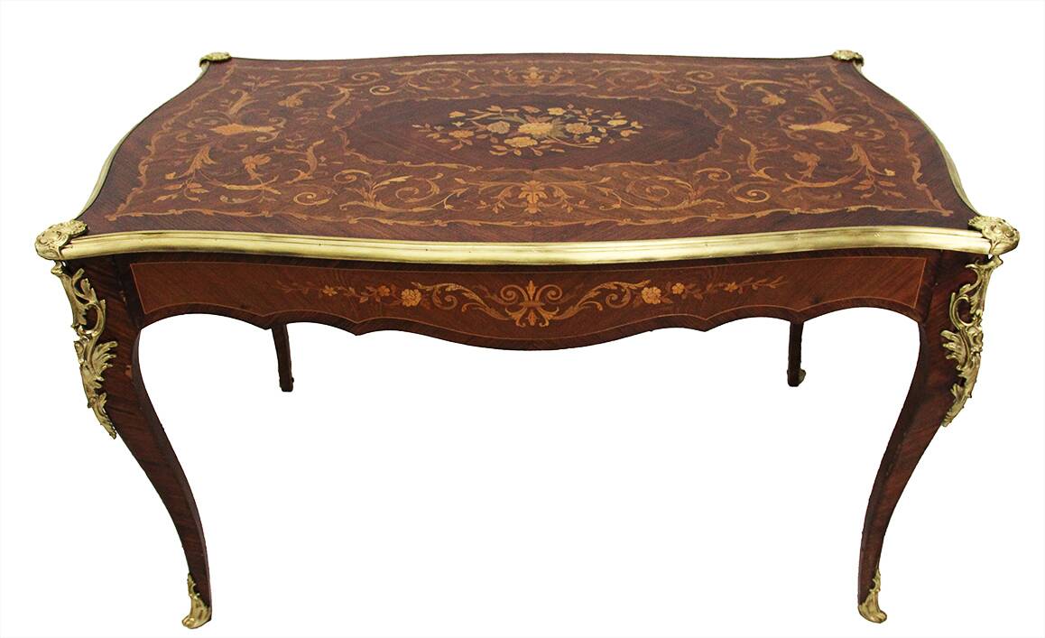 Table à écrire marquetée époque XIXe