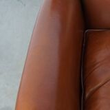 Classic brown sheepskin armchair
