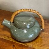 Glazed stoneware teapot