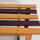 Mid-century Italian solid wood two-tone bench, 1950s, Italy