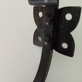 Pair of antique wrought iron coat hooks
