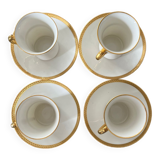4 coffee cups - gda limoges