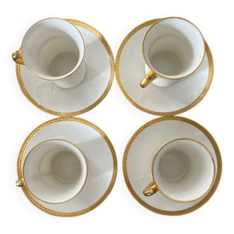 4 coffee cups - gda limoges