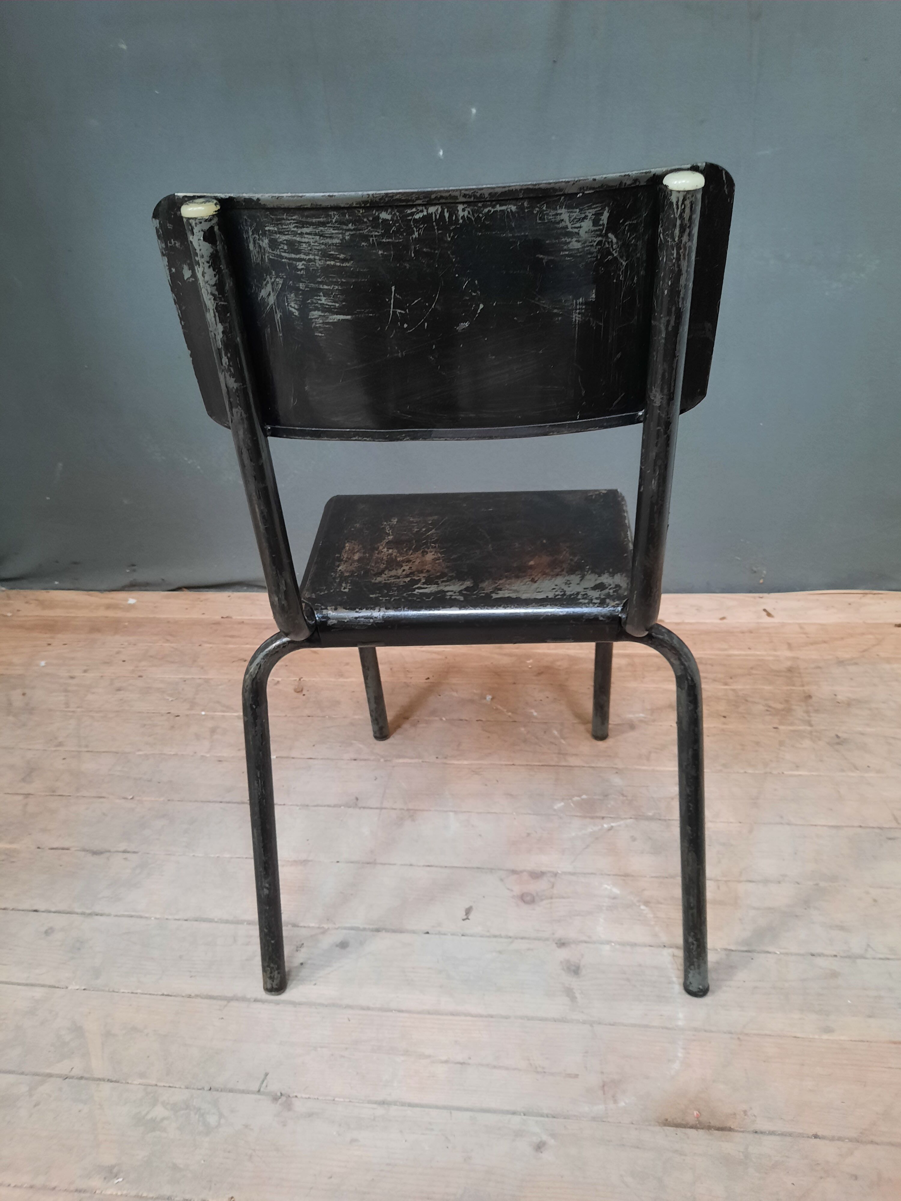 Black metal chair