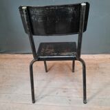 Black metal chair